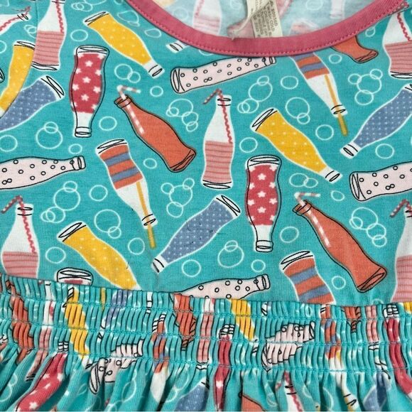 Matilda Jane Wonderment Soda Pop Turquoise Pink Yellow Ric Rac Dress Girls Sz 2 - Picture 4 of 10